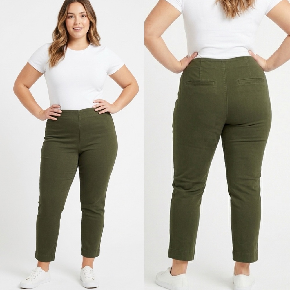 Old Navy Woman’s Olive High-Rise Slim Ankle Pants — Size 18